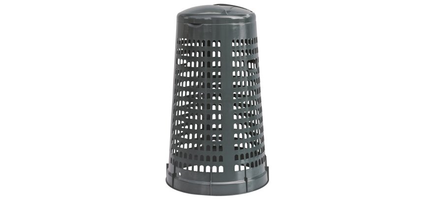Trespolo portasacco - diametro 38 cm - altezza 85 cm - 110 L - grigio scuro - Mobil Plastic