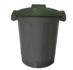 Contenitore portarifiuti Dusty - diametro 36 cm - altezza 45 cm -  25 L - coperchio verde - Mobil Plastic