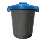 Contenitore portarifiuti Dusty - diametro 36 cm - altezza 45 cm - 25 litri - coperchio blu - Mobil Plastic