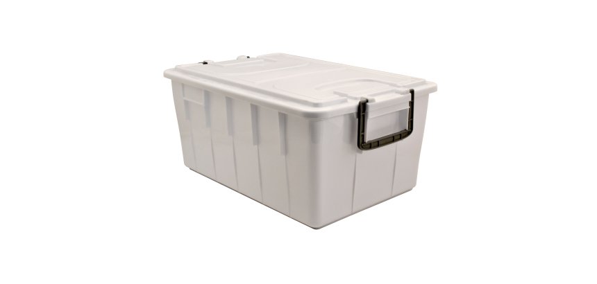 Contenitore Foodbox con coperchio - 58x38x26 cm - 40 L - PPL riciclabile - bianco - Mobil Plastic