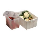Contenitore Foodbox con coperchio - 58x38x26 cm - 40 L - PPL riciclabile - bianco - Mobil Plastic
