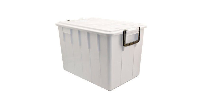 Contenitore Foodbox con coperchio - 58x38x38 cm - 60 L - PPL riciclabile - bianco - Mobil Plastic
