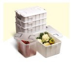 Contenitore Foodbox con coperchio - 58x38x38 cm - 60 L - PPL riciclabile - bianco - Mobil Plastic