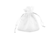 Sacchetti bomboniera Milly - 8,5 x 10 cm - organza - bianco - PNP - conf. 20 pezzi