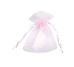 Sacchetti bomboniera Milly - 8,5 x 10 cm - organza - rosa - PNP - conf. 20 pezzi