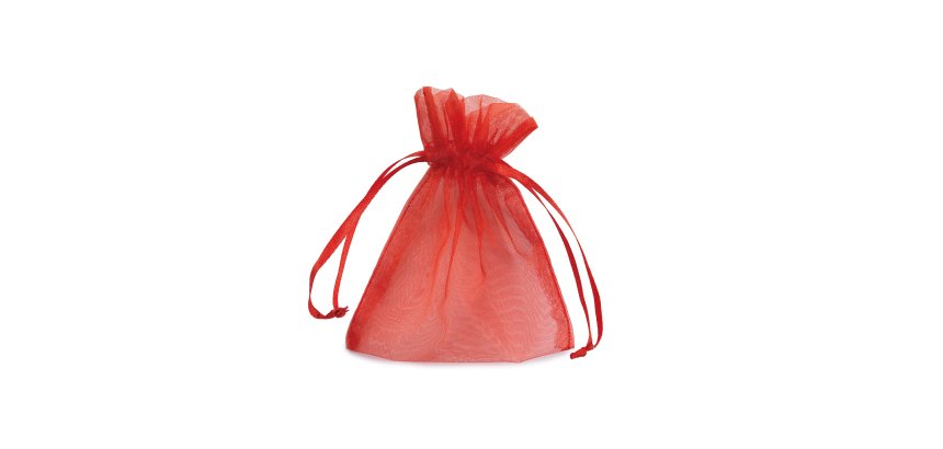 Sacchetti bomboniera Milly - 8,5 x 10 cm - organza - rosso - PNP - conf. 20 pezzi