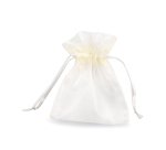 Sacchetti bomboniera Milly - 8,5 x 10 cm - organza - avorio - PNP - conf. 20 pezzi