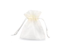 Sacchetti bomboniera Milly - 8,5 x 10 cm - organza - avorio - PNP - conf. 20 pezzi