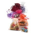 Sacchetti bomboniera Milly - 8,5 x 10 cm - organza - avorio - PNP - conf. 20 pezzi