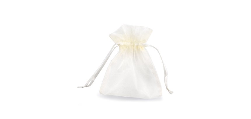 Sacchetti organza Milly  - 12,5 x 17 cm - avorio - PNP - conf. 20 pezzi
