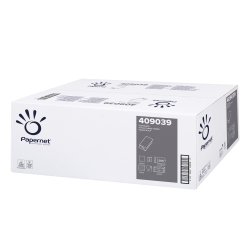 Asciugamani piegati a V - 22 x 21 cm - 18 gr - goffrata onda - bianco - Papernet - conf. 266 pezzi