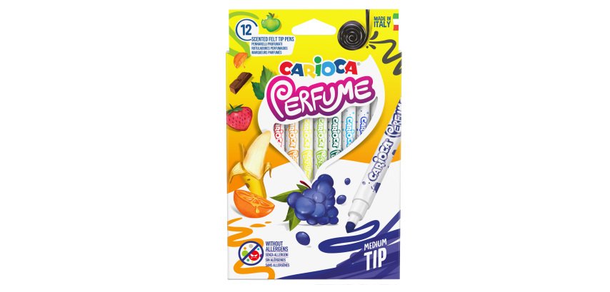 Pennarelli Perfume - punta 4,0 mm - colori assortiti - Carioca - astuccio 12 pezzi
