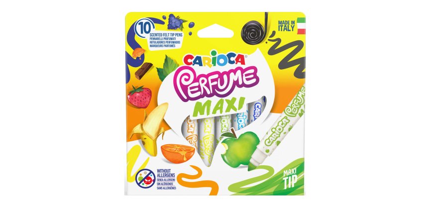 Pennarelli Perfume Maxi - punta 7,0mm - colori assortiti  - Carioca - astuccio 10 pezzi