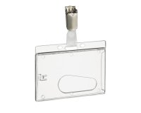 Portabadge rigido - 5,4 x 8,5 cm - Durable - conf. 50 pezzi