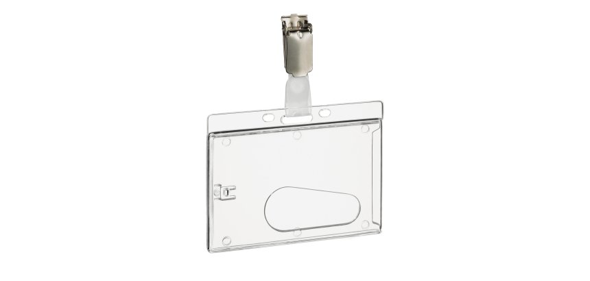 Portabadge rigido - 5,4 x 8,5 cm - Durable - conf. 50 pezzi