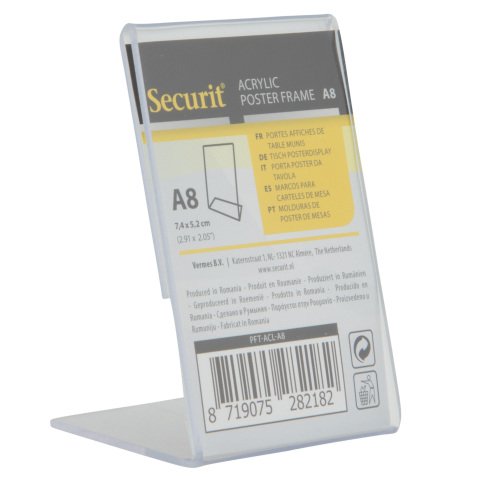 Display a L - 8 x 5,2 x  4,1 cm (A8) - Securit