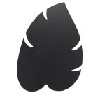 Lavagna Silhouette da parete - 43,8 x 29,6 cm - forma foglia - nero - Securit