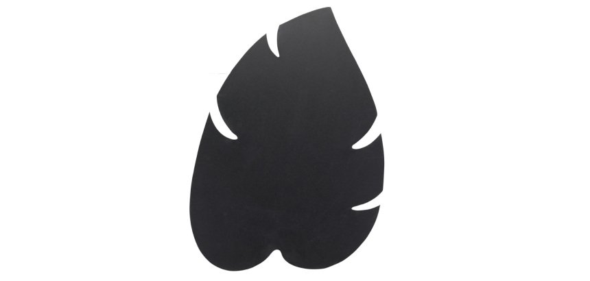 Lavagna Silhouette da parete - 43,8 x 29,6 cm - forma foglia - nero - Securit