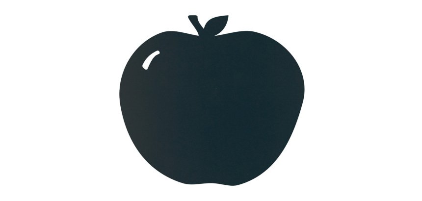 Lavagna da parete silhouette - 31,6 x 29,1 cm - forma mela - nero - Securit