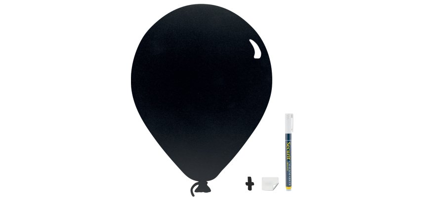 Lavagna da parete Silhouette - 39,6 x 29 cm - forma palloncino - nero - Securit