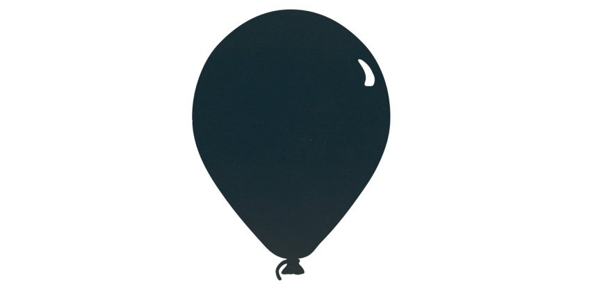 Lavagna da parete Silhouette - 39,6 x 29 cm - forma palloncino - nero - Securit