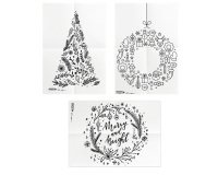 Stencil - foglio A2 - 'NATALE' - Securit - set 3 pezzi