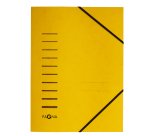 Cartella con elastico angolare - A4 - dorso variabile - cartoncino - giallo - Pagna