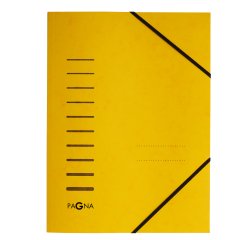 Cartella con elastico - in cartoncino - A4 - giallo - Pagna