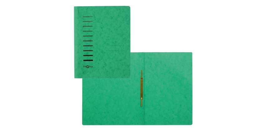 Cartellina semplice con pressino- 265 gr - A4 - cartone pressato - verde - Pagna