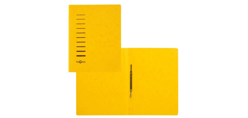 Cartellina semplice con pressino- 265 gr - A4 - cartone pressato - giallo - Pagna