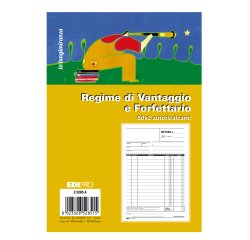 Blocco fattura contribuenti min/forfett. - 22x14,8 - 50x2 fogli autoric. - E5285A - EdiPro