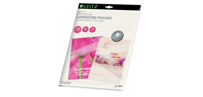 Pouches iLAM UDT - plastificazione a caldo - A4 - 216 x 303 mm - 2 x125 micron - Leitz - scatola 25 pezzi