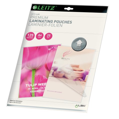 Pouches iLAM UDT - plastificazione a caldo - A4 - 216 x 303 mm - 2 x125 micron - Leitz - scatola 25 pezzi