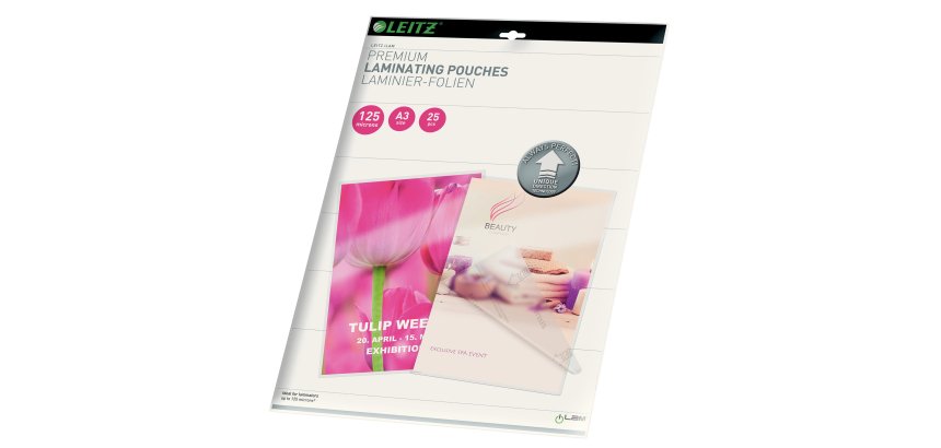 Pouches iLAM UDT - plastificazione a caldo - A3 - 303 x 426 mm - 2 x 125 micron - Leitz - scatola 25 pezzi