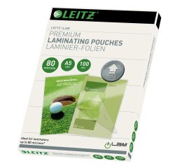 Pouches iLAM UDT - plastificazione a caldo - A5 - 154 x 216 mm - 2 x 80 micron - Leitz - scatola 100 pezzi