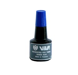 Inchiostro per cuscinetti - a base alcool - 30 gr - blu - Viva