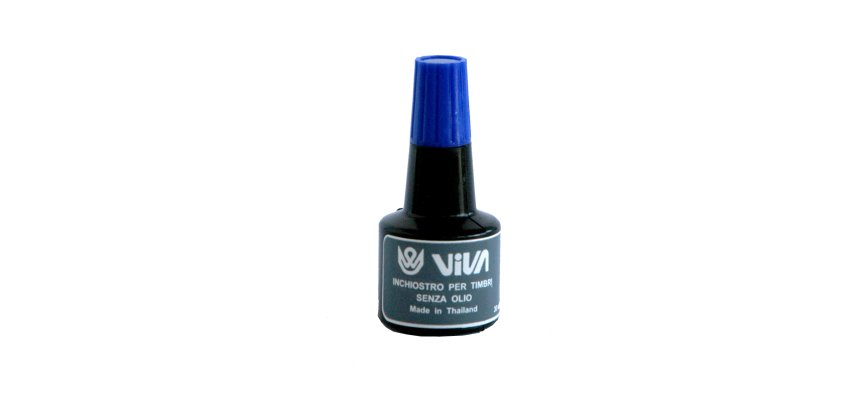 Inchiostro per cuscinetti - a base alcool - 30 gr - blu - Viva