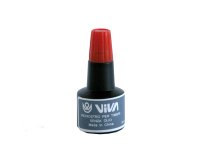 Inchiostro per cuscinetti - a base alcool - 30 gr - rosso - Viva