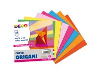 Carta per origami - 14x14cm - colori assortiti  - DECO - Conf. da 20 fogli
