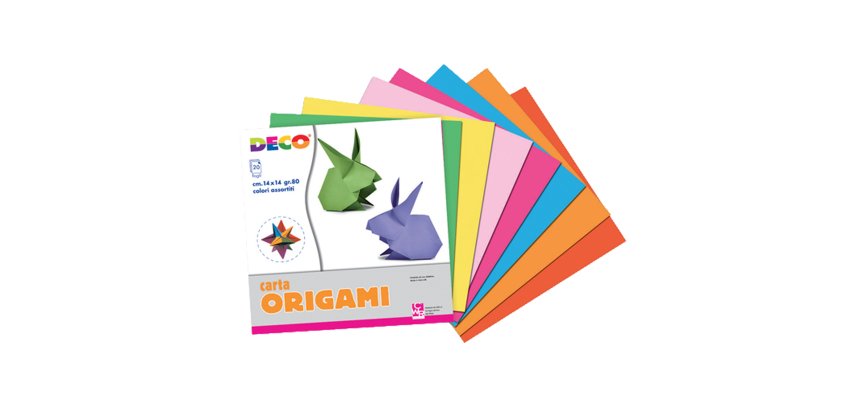 Carta per origami - 14x14cm - colori assortiti  - DECO - Conf. da 20 fogli