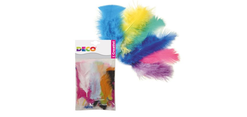 Piume colorate - 10 gr - Deco