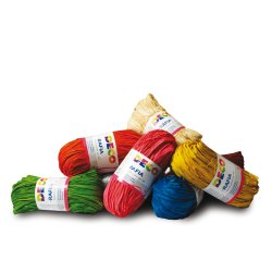 En_rafia - colori assortiti - deco - conf. 10 pez
