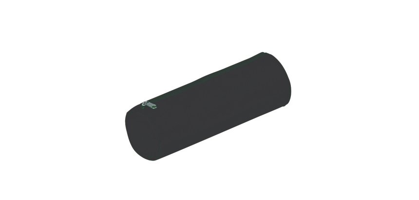 Astuccio Tombolino Basic con cerniera - 22x8Ø8cm - nero - Pagna