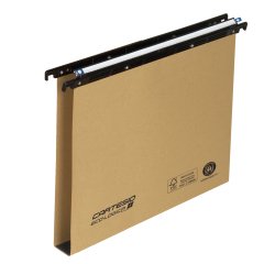 Cartella sospesa Cartesio Eco-logica - cassetto - 33 cm - fondo U - 31,3 x 25 cm - avana - Bertesi