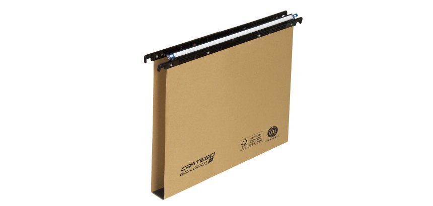 Cartella sospesa Cartesio Eco-logica - cassetto - 33 cm - fondo U - 31,3 x 25 cm - avana - Bertesi