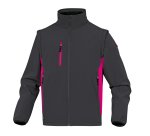 Giacca Deltaplus Softshell MySen 2, grigio/fucsia