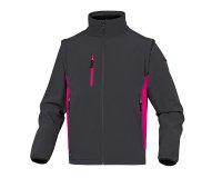 Giacca Deltaplus Softshell MySen 2, grigio/fucsia