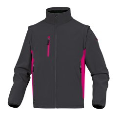 Giacca Softshell MySen 2 - tessuto Softshell/poliestere/elastan - taglia M - grigio/fucsia - Deltaplus