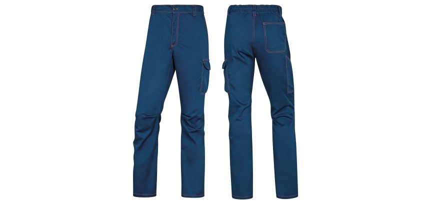 Pantalone da lavoro Deltaplus Panostrpa, blu/arancio