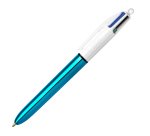 Penna a sfera scatto multifunzione 4 Colours Shine - punta 1,0 mm - fusto colori assortiti - Bic - conf. 12 pezzi
